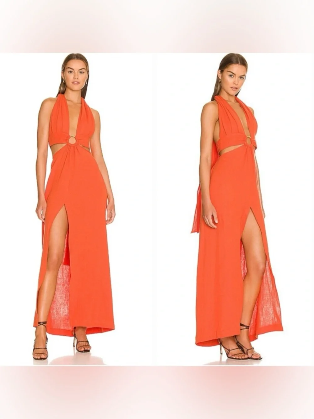 New! Just Bee Queen Sara Cut Out Maxi Multi Way Tie Maxi Dress 🍑 Small